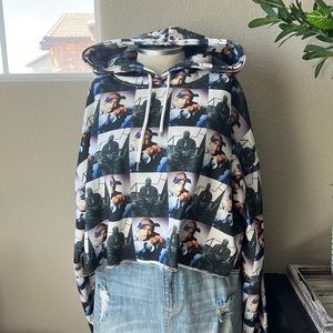 2Pac cropped hoodie